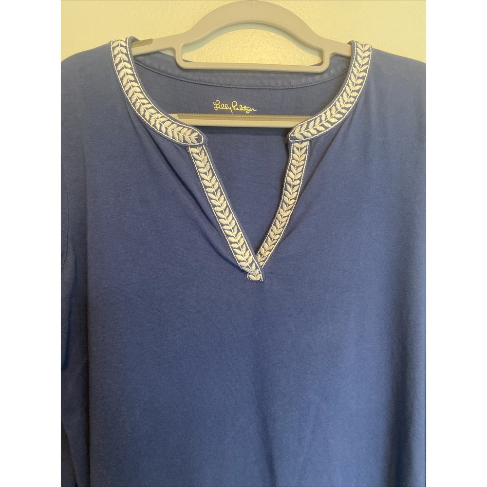 Lilly Pulitzer Kacia Knit Tunic Oyster Bay‎ Navy Size M - Picture 4 of 7
